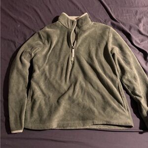 Old Navy Olive Green Half‑Zip Fleece Jacket